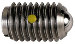 TE-CO - 8-32, 0.093" Ball Diam, 11/32" Body Length, 0.025" Max Ball Reach, Threaded Ball Plunger - Apex Tool & Supply