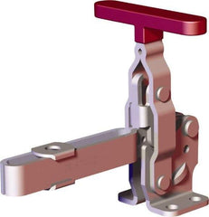 De-Sta-Co - 375 Lb Holding Capacity, Vertical Handle, Manual Hold Down Toggle Clamp - 57° Handle Movement, 99° Bar Opening, U-Bar, Flanged Base, Carbon Steel - Apex Tool & Supply