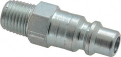 Parker - 1/4-18 Male NPT Industrial Pneumatic Hose Connector - Steel, 3/8" Body Diam - Apex Tool & Supply