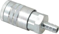 Parker - Hose Barb Tru-Flate Automotive Pneumatic Hose Coupler - Steel, 1/2" Body Diam, 3/8" Hose ID - Apex Tool & Supply