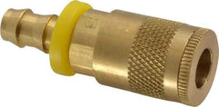 Parker - Push-Lok Hose Barb Tru-Flate Automotive Pneumatic Hose Coupler - Brass, 1/4" Body Diam, 3/8" Hose ID - Apex Tool & Supply