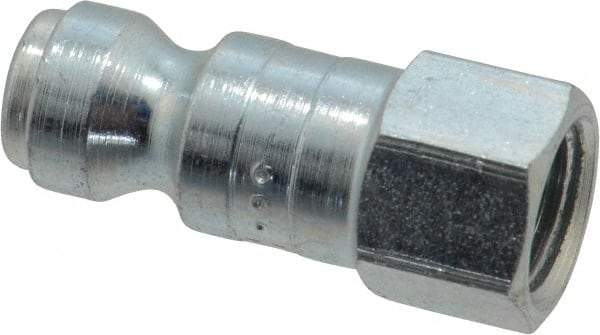 Parker - 1/8-27 Female NPTF Tru-Flate Automotive Pneumatic Hose Connector - Steel, 1/4" Body Diam - Apex Tool & Supply