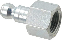 Parker - 3/8-18 Female NPTF Tru-Flate Automotive Pneumatic Hose Connector - Steel, 1/4" Body Diam - Apex Tool & Supply