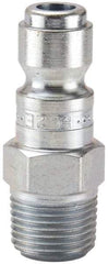 Parker - 3/4-14 Male NPT Tru-Flate Automotive Pneumatic Hose Connector - Steel, 1/2" Body Diam - Apex Tool & Supply