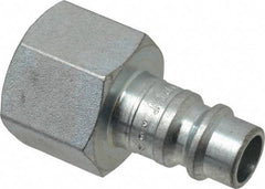 Parker - 3/8-18 Female NPTF European High Flow Pneumatic Hose Connector - Steel, 1/4" Body Diam - Apex Tool & Supply