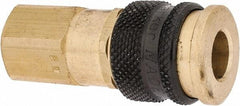 Parker - 1/2-14 Female NPTF Industrial Pneumatic Hose Coupler - Brass, 1/2" Body Diam - Apex Tool & Supply