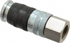 Parker - 3/8-18 Female NPTF Industrial Pneumatic Hose Coupler - Steel, 1/4" Body Diam - Apex Tool & Supply