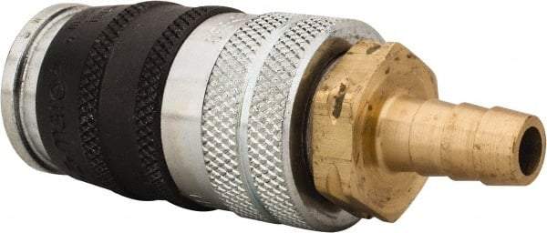 Parker - Hose Barb Industrial Pneumatic Hose Coupler - Steel, 3/8" Body Diam, 3/8" Hose ID - Apex Tool & Supply