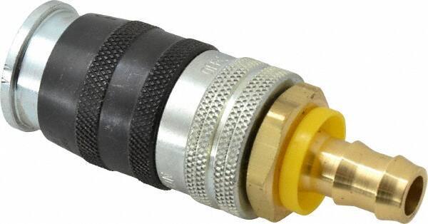 Parker - Push-Lok Hose Barb Industrial Pneumatic Hose Coupler - Steel, 1/2" Body Diam, 1/2" Hose ID - Apex Tool & Supply