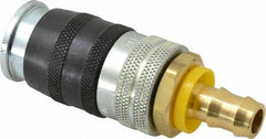 Parker - Push-Lok Hose Barb Industrial Pneumatic Hose Coupler - Steel, 1/2" Body Diam, 1/2" Hose ID - Apex Tool & Supply