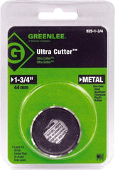 Greenlee - 1-3/4" Diam, 1/2" Cutting Depth, Hole Saw - High Speed Steel Saw, Toothed Edge - Apex Tool & Supply