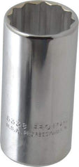 Proto - 1-3/16", 1/2" Drive, Deep Hand Socket - 12 Points, 3-1/4" OAL, Chrome Finish - Apex Tool & Supply