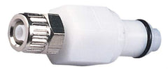 CPC Colder Products - 1/4" OD, Acetal Push-to-Connect Male Connector - 120 Max psi, White - Apex Tool & Supply