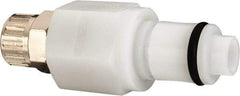 CPC Colder Products - 1/4" OD, Acetal Push-to-Connect Male Connector - 120 Max psi, White - Apex Tool & Supply