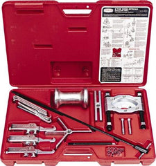 Proto - 18 Piece, 8" Spread, Wide Puller Set - 3 Jaws, 7" Reach - Apex Tool & Supply