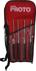 Proto - 5 Piece, 5/32 to 5/16", Pin Punch Set - Round Shank, Comes in Pouch - Apex Tool & Supply