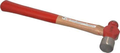 Proto - 1 Lb Head Ball Pein Hammer - Wood Handle with Red Laquer Grip, 14-1/2" OAL - Apex Tool & Supply