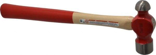 Proto - 1-1/2 Lb Head Ball Pein Hammer - Wood Handle with Red Laquer Grip, 15" OAL - Apex Tool & Supply