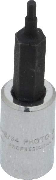 Proto - 1/4" Drive, 5/64" Hex Bit Socket - 1-7/8" OAL, 1" Bit Length - Apex Tool & Supply
