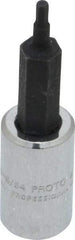 Proto - 1/4" Drive, 5/64" Hex Bit Socket - 1-7/8" OAL, 1" Bit Length - Apex Tool & Supply