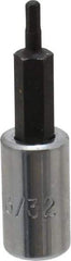 Proto - 1/4" Drive, 3/32" Hex Bit Socket - 1-7/8" OAL, 1" Bit Length - Apex Tool & Supply