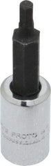 Proto - 1/4" Drive, 1/8" Hex Bit Socket - 1-7/8" OAL, 1" Bit Length - Apex Tool & Supply