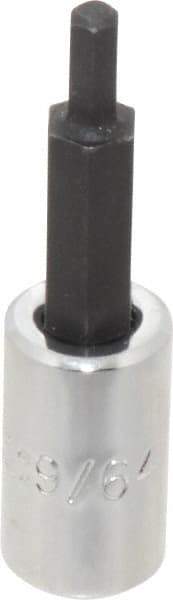 Proto - 1/4" Drive, 9/64" Hex Bit Socket - 1-7/8" OAL, 1" Bit Length - Apex Tool & Supply