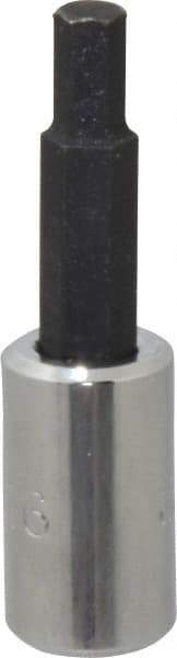 Proto - 1/4" Drive, 3/16" Hex Bit Socket - 1-7/8" OAL, 1" Bit Length - Apex Tool & Supply