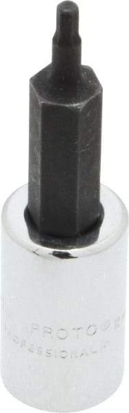 Proto - 1/4" Drive, 2mm Hex Bit Socket - 1-7/8" OAL, 1" Bit Length - Apex Tool & Supply
