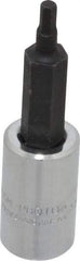 Proto - 1/4" Drive, 2.5mm Hex Bit Socket - 1-7/8" OAL, 1" Bit Length - Apex Tool & Supply