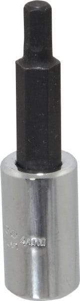 Proto - 1/4" Drive, 4mm Hex Bit Socket - 1-7/8" OAL, 1" Bit Length - Apex Tool & Supply