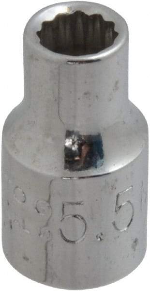 Proto - 1/4" Drive, Standard Hand Socket - 12 Points, 7/8" OAL, Chrome Finish - Apex Tool & Supply