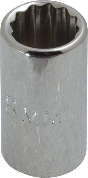 Proto - 1/4" Drive, Standard Hand Socket - 12 Points, 7/8" OAL, Chrome Finish - Apex Tool & Supply