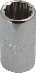 Proto - 1/4" Drive, Standard Hand Socket - 12 Points, 7/8" OAL, Chrome Finish - Apex Tool & Supply