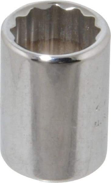 Proto - 1/4" Drive, Standard Hand Socket - 12 Points, 7/8" OAL, Chrome Finish - Apex Tool & Supply