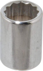 Proto - 1/4" Drive, Standard Hand Socket - 12 Points, 7/8" OAL, Chrome Finish - Apex Tool & Supply
