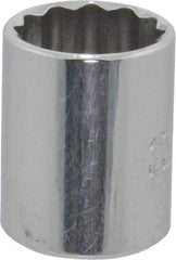 Proto - 1/4" Drive, Standard Hand Socket - 12 Points, 7/8" OAL, Chrome Vanadium, Chrome Finish - Apex Tool & Supply