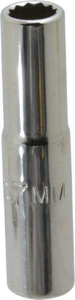 Proto - 1/4" Drive, Deep Hand Socket - 12 Points, 1-15/16" OAL, Chrome Finish - Apex Tool & Supply