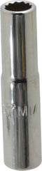 Proto - 1/4" Drive, Deep Hand Socket - 12 Points, 1-15/16" OAL, Chrome Finish - Apex Tool & Supply