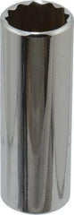 Proto - 1/4" Drive, Deep Hand Socket - 12 Points, 1-15/16" OAL, Chrome Finish - Apex Tool & Supply