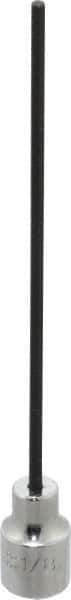 Proto - 3/8" Drive, 1/8" Hex Bit Socket - 6-3/32" OAL, 5" Bit Length, Long Hex Bit Socket - Apex Tool & Supply