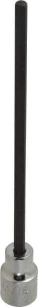 Proto - 3/8" Drive, 3/16" Hex Bit Socket - 6-3/32" OAL, 5" Bit Length, Long Hex Bit Socket - Apex Tool & Supply