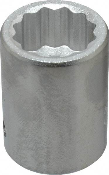 Proto - 1", 3/4" Drive, Standard Hand Socket - 12 Points, 2" OAL, Chrome Finish - Apex Tool & Supply