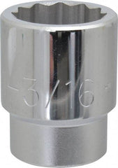 Proto - 1-3/16", 3/4" Drive, Standard Hand Socket - 12 Points, 2-7/32" OAL, Chrome Finish - Apex Tool & Supply