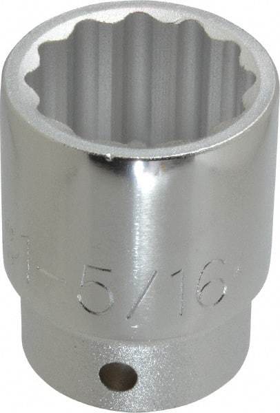 Proto - 1-5/16", 3/4" Drive, Standard Hand Socket - 12 Points, 2-9/32" OAL, Chrome Finish - Apex Tool & Supply
