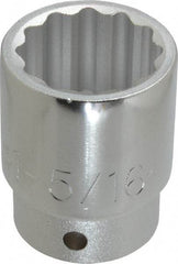 Proto - 1-5/16", 3/4" Drive, Standard Hand Socket - 12 Points, 2-9/32" OAL, Chrome Finish - Apex Tool & Supply