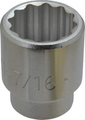 Proto - 1-7/16", 3/4" Drive, Standard Hand Socket - 12 Points, 2-13/32" OAL, Chrome Finish - Apex Tool & Supply