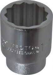 Proto - 1-9/16", 3/4" Drive, Standard Hand Socket - 12 Points, 2-5/8" OAL, Chrome Finish - Apex Tool & Supply