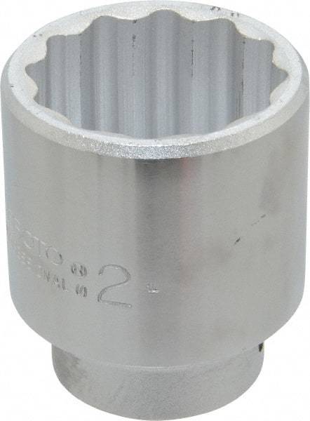 Proto - 2", 3/4" Drive, Standard Hand Socket - 12 Points, 3-7/64" OAL, Chrome Finish - Apex Tool & Supply