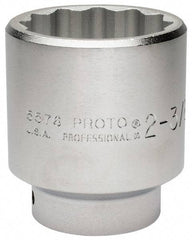 Proto - 2-3/8", 3/4" Drive, Standard Hand Socket - 12 Points, 3-43/64" OAL, Chrome Finish - Apex Tool & Supply